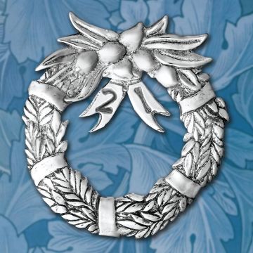 2021 Hand & Hammer Wreath Annual Sterling Ornament image