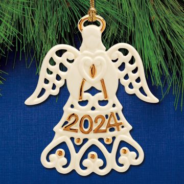 2024 Lenox A Year To Remember Angel Porcelain Ornament image