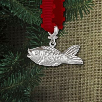 2022 Mazza Bartholomew Christmas Fish Sterling Ornament image