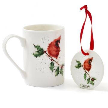 Royal Worcester Cardinal Mug and Ornament Set image