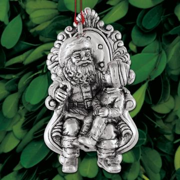 2023 Sterling Collectables Visiting Santa 9th Edition Sterling Ornament image