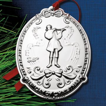 2022 Towle 12 Day Eleven Pipers 11th Edition Silverplate Ornament image