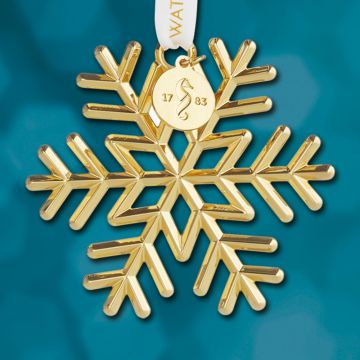 Waterford Snowflake Golden Ornament image