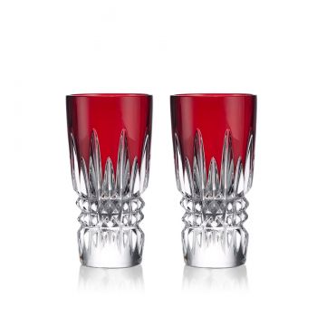Waterford New Year Celebration Red Crystal Shot Glass Set image