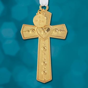 Waterford Cross Golden Ornament image