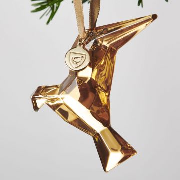 2024 Orrefors Dove Annual Gold Crystal Ornament image