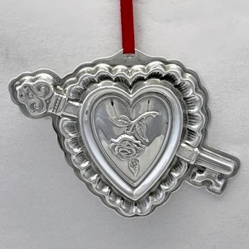 * Reed & Barton Key to my Heart  Sterling ornament image