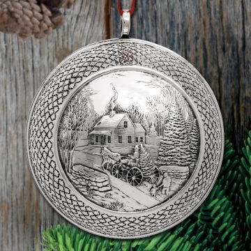 2018 Barrett + Cornwall Bringing Home the Tree Ball Sterling Ornament image