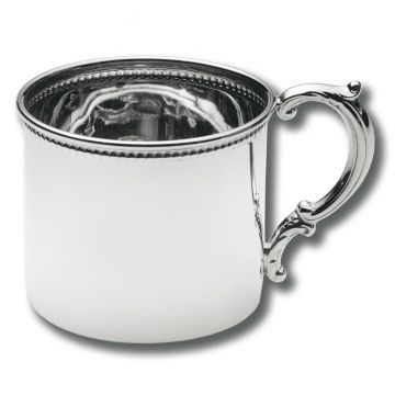 Empire Silver Beaded Baby Cup Sterling image