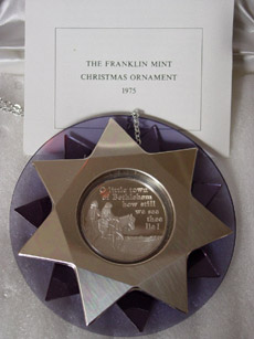 1975 Franklin Mint Annual Ornament Sterling & Lucite image