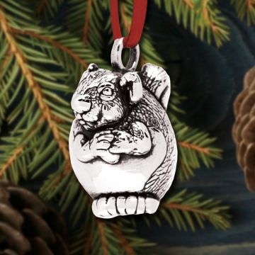 Galvanique Woodland Collection Squirrel Sterling Pendant Ornament image