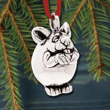 Galvanique Chinese Zodiac Rat Sterling Pendant Ornament image