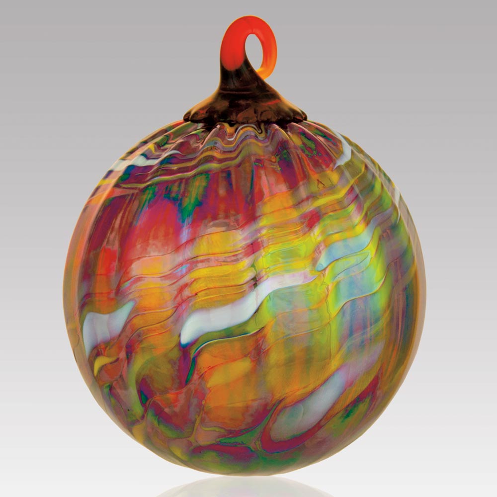Glass Eye Holiday Swirl Ornament Sterling Collectables
