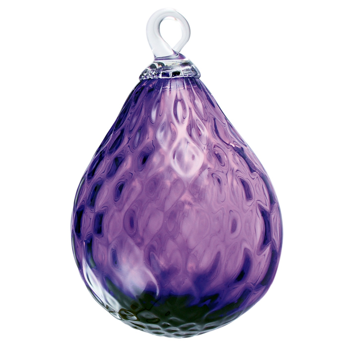 Glass Eye Purple Diamond Raindrop Ornament Sterling Collectables