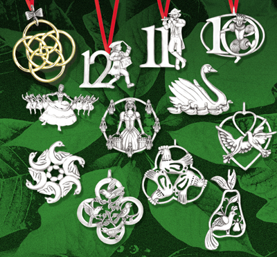 Hand & Hammer Complete 12 Days Of Christmas Sterling Ornament Set Hand & Hammer Complete 12 Days Of Christmas Sterling Ornament Set - Hand & Hammer Complete 12 Days Of Christmas Sterling Ornament Set