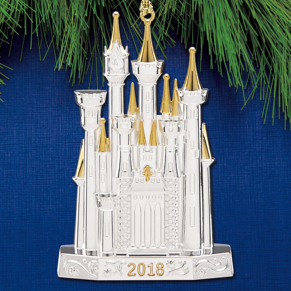 2018 Lenox Disney Castle Silverplate Ornament Sterling Collectables