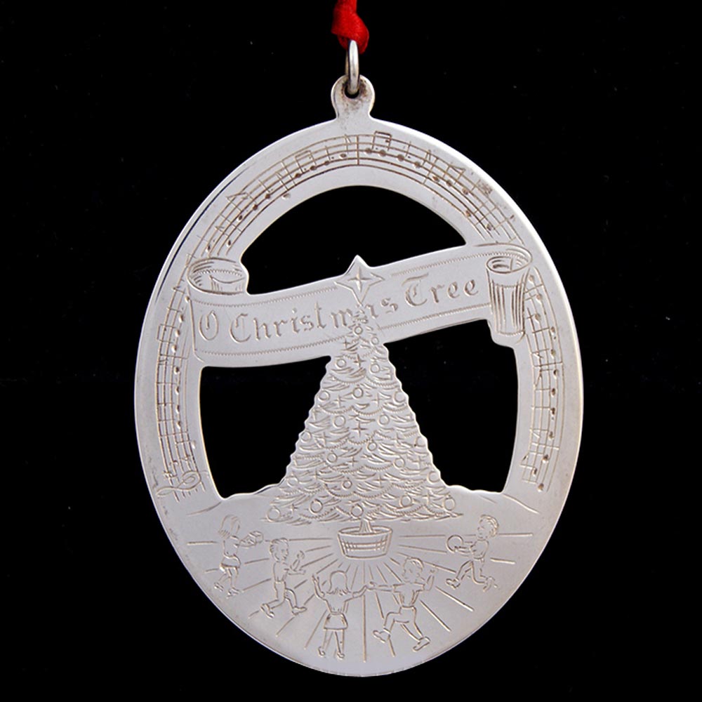 1978 lunt o christmas tree music sterling ornament baccarat crystal christmas tree