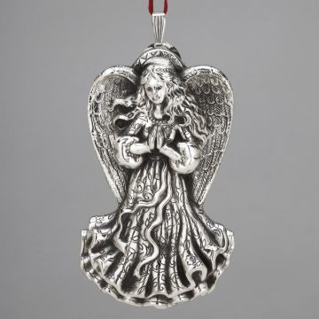 2009 Reed & Barton Florence Angel of Prayer Sterling Ornament image