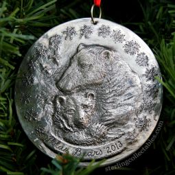 2013 Sculpture Workshop Polar Bears Sterling Ornament 2013 Sculpture Workshop Polar Bears Sterling Ornament
