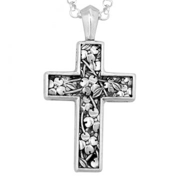 Sterling Collectables Sterling Dogwood Cross Pendant with Chain image