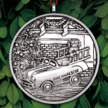 2017 Sterling Collectables Fire & Rescue Pedal Car 1st Edition Sterling Ornament image