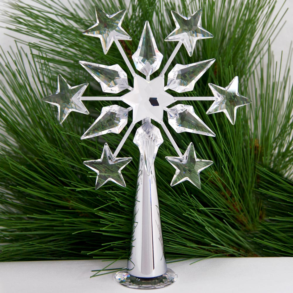 2007 Swarovski Crystal Tree Topper Sterling Collectables