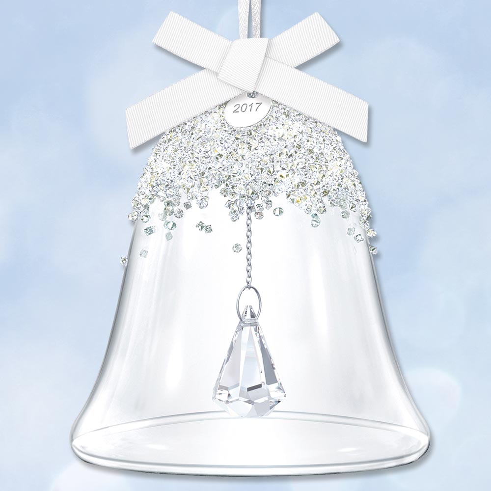 2017 Swarovski Annual Christmas Bell Crystal Ornament Sterling