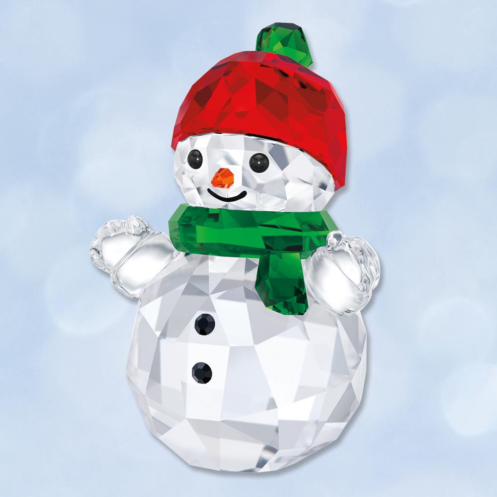 2017 Swarovski Snowman with Red Hat Crystal Figurine Sterling