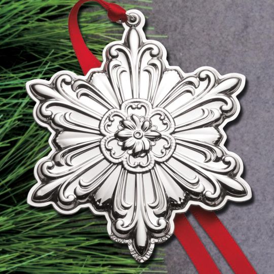 2018 towle old master snowflake 29th edition sterling ornament towle christmas ornaments
