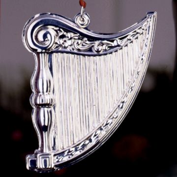 2001 Towle  Musical Harp Sterling Ornament image
