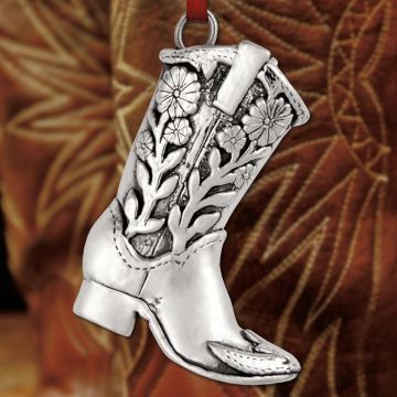 Vilmain Daisy Cowboy Boot Sterling Ornament image