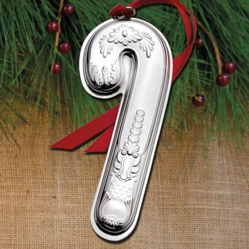 2017 Wallace Candy Cane 10th Edition Sterling Ornament image