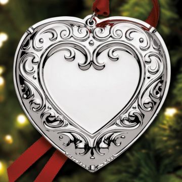 2019 Wallace Engravable Heart 7th Edition Silverplate Ornament image