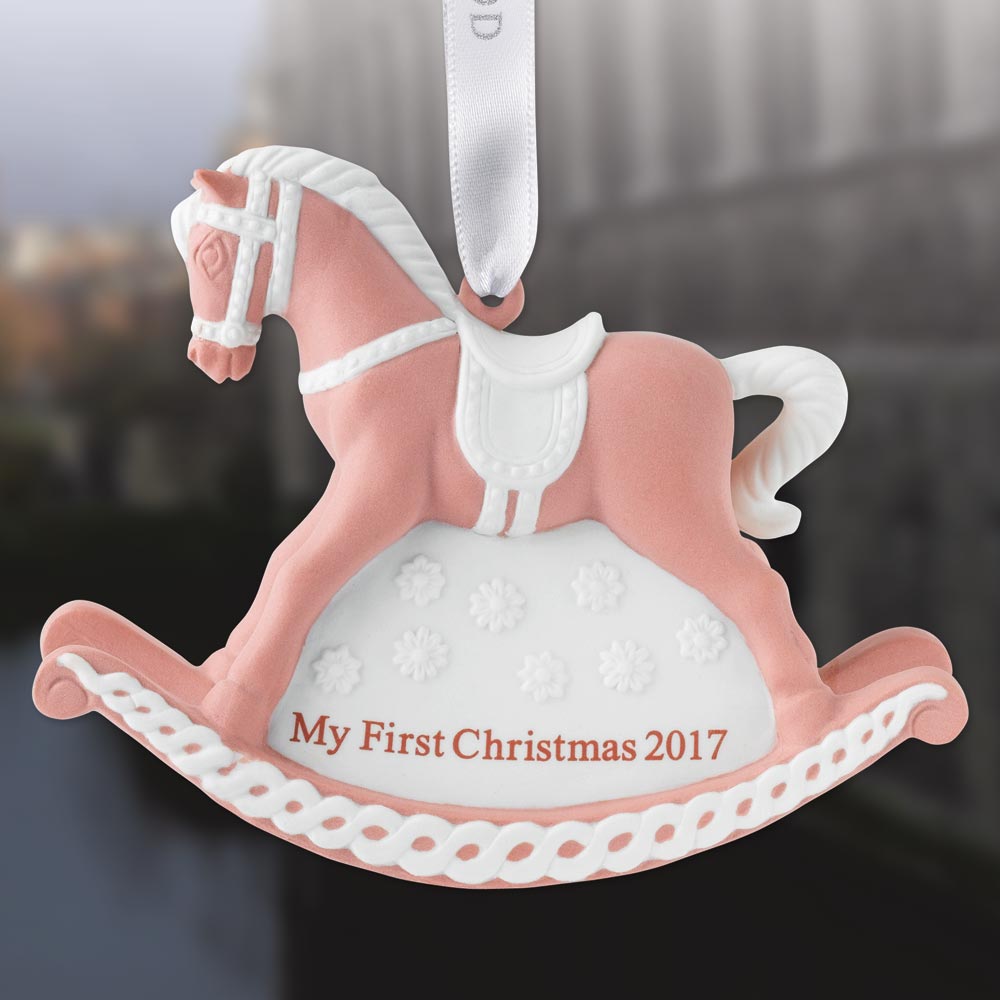 2017 wedgwood pink baby 39 s first christmas rocking horse a rocking royal christmas