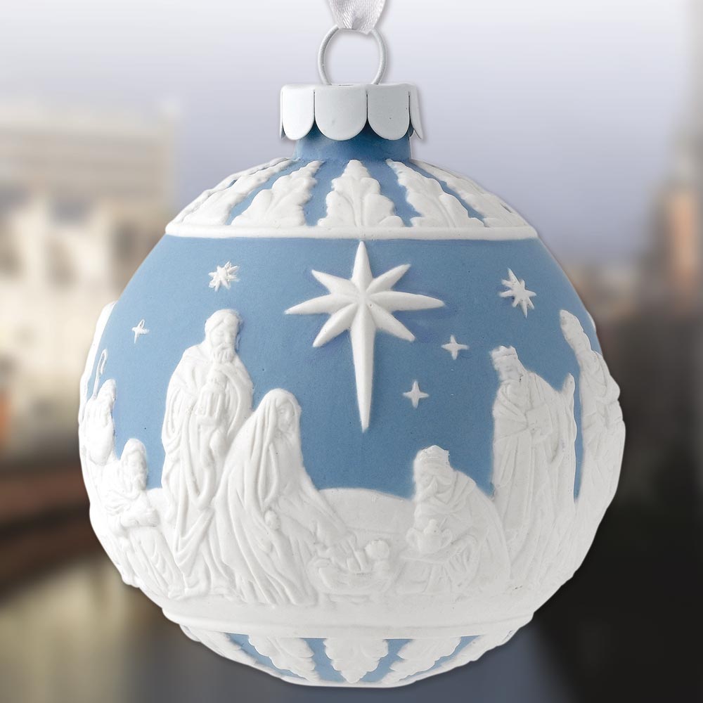 Wedgwood Nativity Ball Porcelain Ornament Sterling Collectables