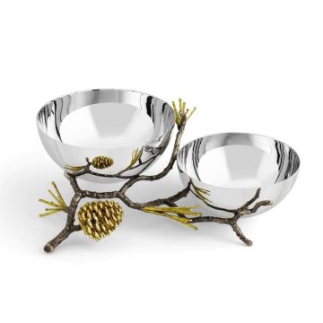 Michael Aram Pine Cone Double Bowl image