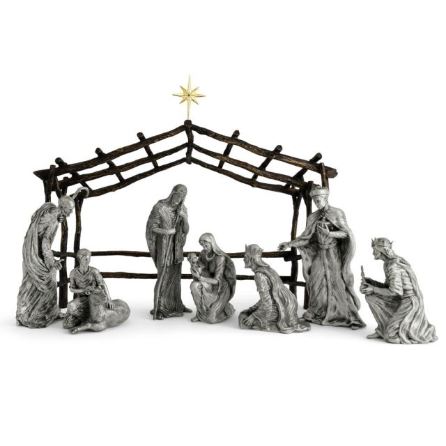 Michael Aram Nativity Figurine Set Silver Tone