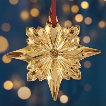 2023 Baccarat Annual Noel Star Gold Crystal Ornament