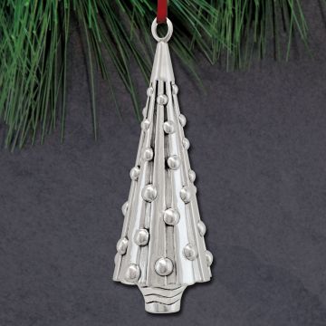 2023 Barrett + Cornwall Ribbon Tree Sterling Ornament image