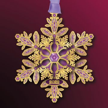 Beacon Design Christmas Ornament Silver Snowflake ChemArt 