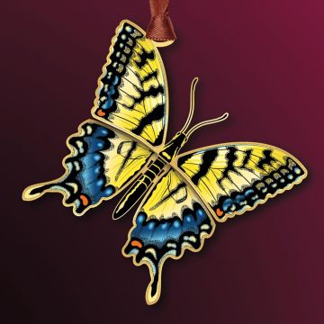 Beacon Design Yellow Swallowtail Butterfly Ornament