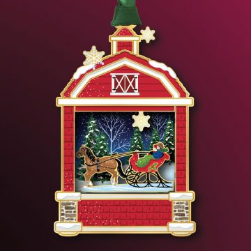 Beacon Design Winterscape Barn Ornament