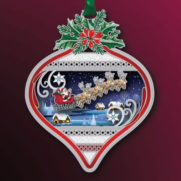 2023 Beacon Design Christmas Scene Bulb Ornament