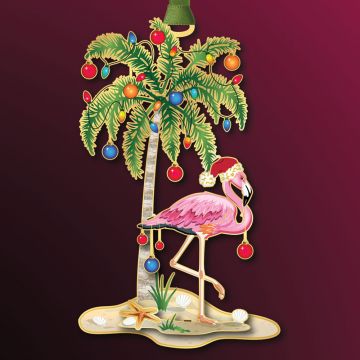 2023 Beacon Design Festive Flamingo Ornament