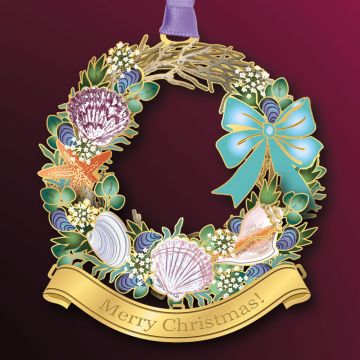 Beacon Design Coastal Wreath Merry Christmas Ornament image