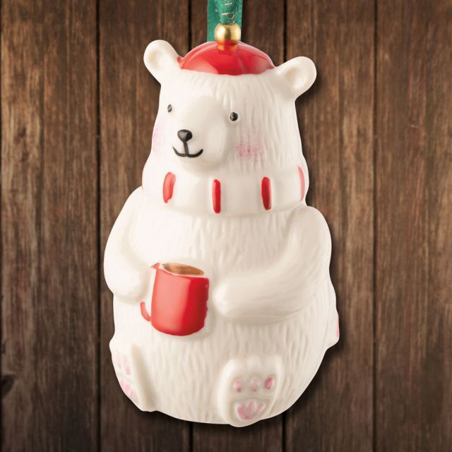Belleek Polar Bear Porcelain Ornament