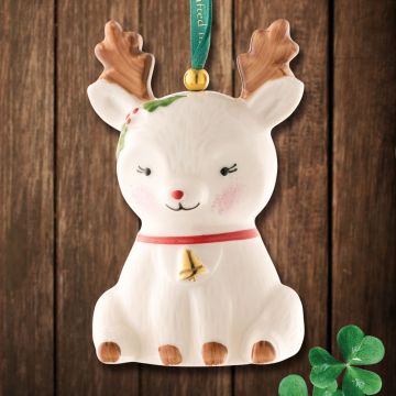 Belleek Reindeer Porcelain Ornament image
