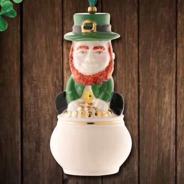 2023 Belleek Leprechaun Pot of Gold 36th Annual Porcelain Ornament