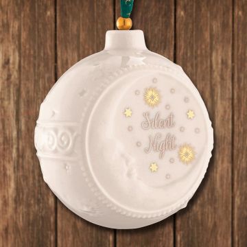 Belleek Silent Night Bauble Ornament