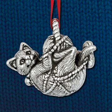 Cat of Mine Playful Kitten Sterling Ornament image